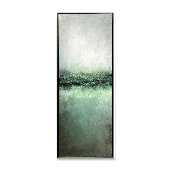 Silent Horizon – Green Grey Abstract Painting #52 Painting artwepaint 