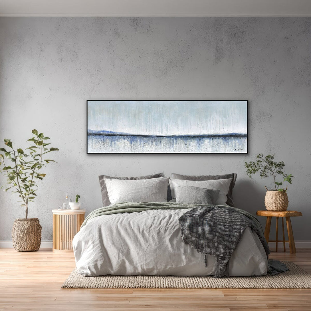 Silent Mist-Blue Abstract Landscape Painting #H7104 Painting artwepaint 