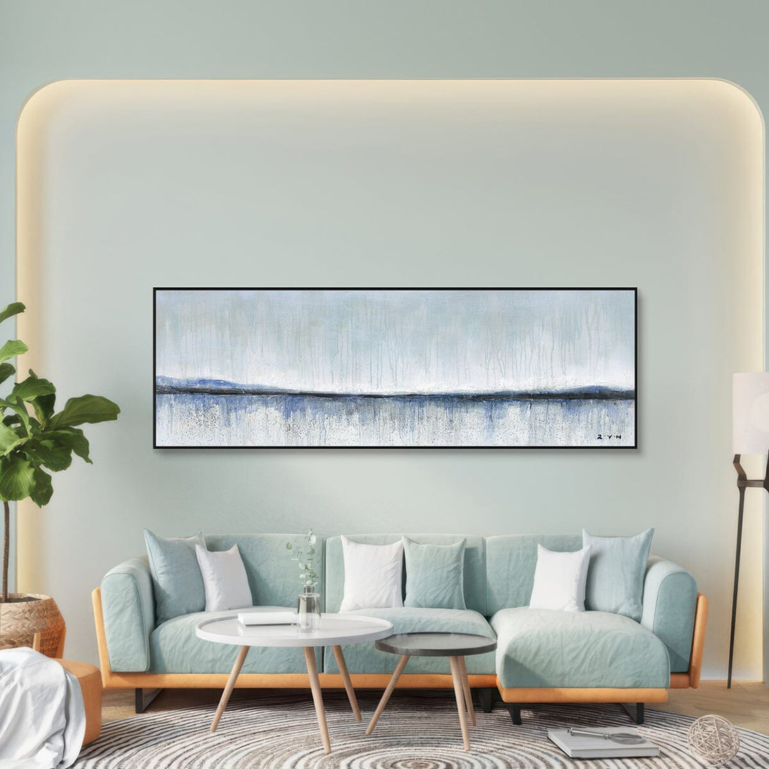 Silent Mist-Blue Abstract Landscape Painting #H7104 Painting artwepaint 