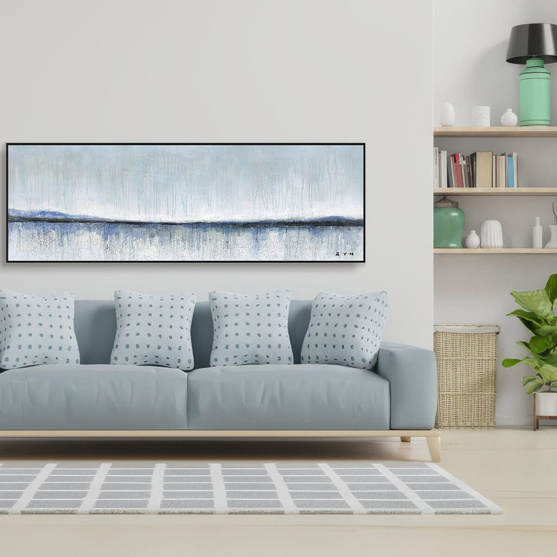 Silent Mist-Blue Abstract Landscape Painting #H7104 Painting artwepaint 