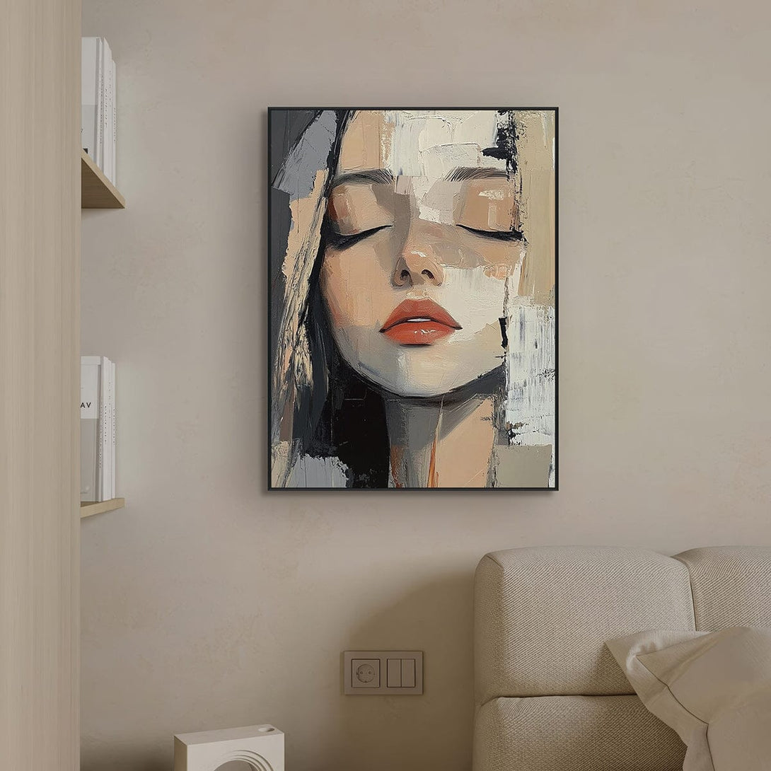 Silent Muse – Abstract Woman Portrait #RDX3(27) Painting artwepaint 