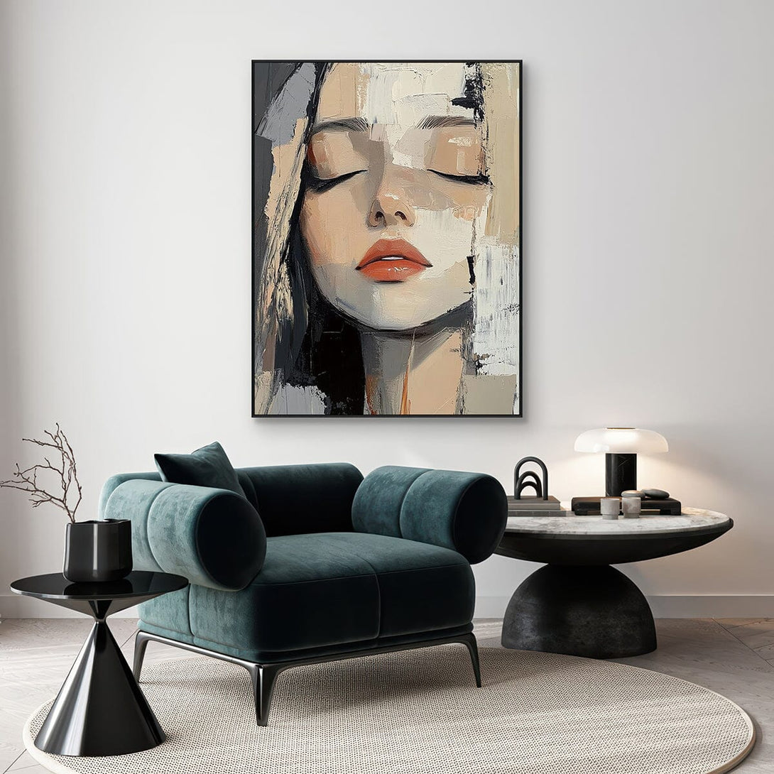 Silent Muse – Abstract Woman Portrait #RDX3(27) Painting artwepaint 
