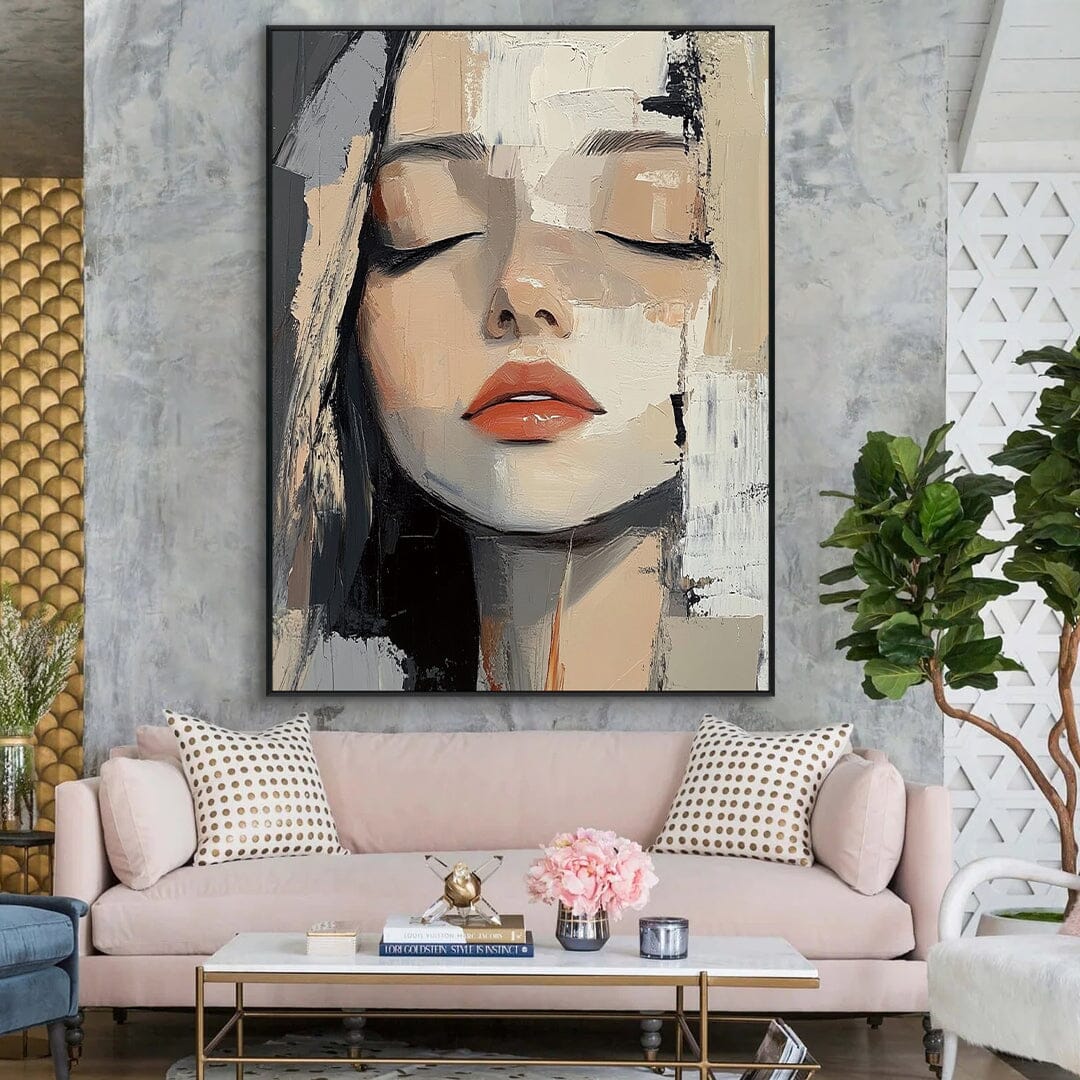 Silent Muse – Abstract Woman Portrait #RDX3(27) Painting artwepaint 