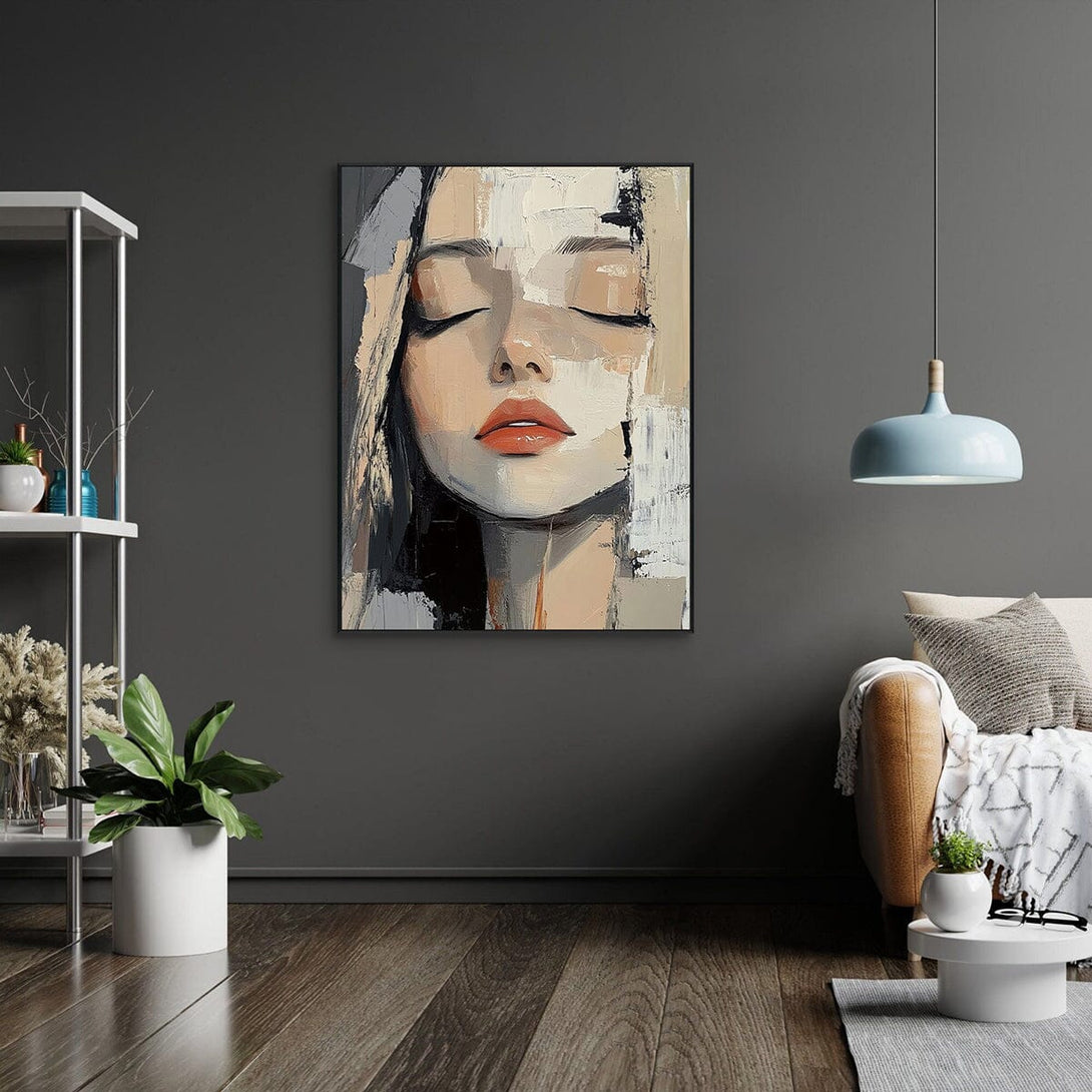 Silent Muse – Abstract Woman Portrait #RDX3(27) Painting artwepaint 