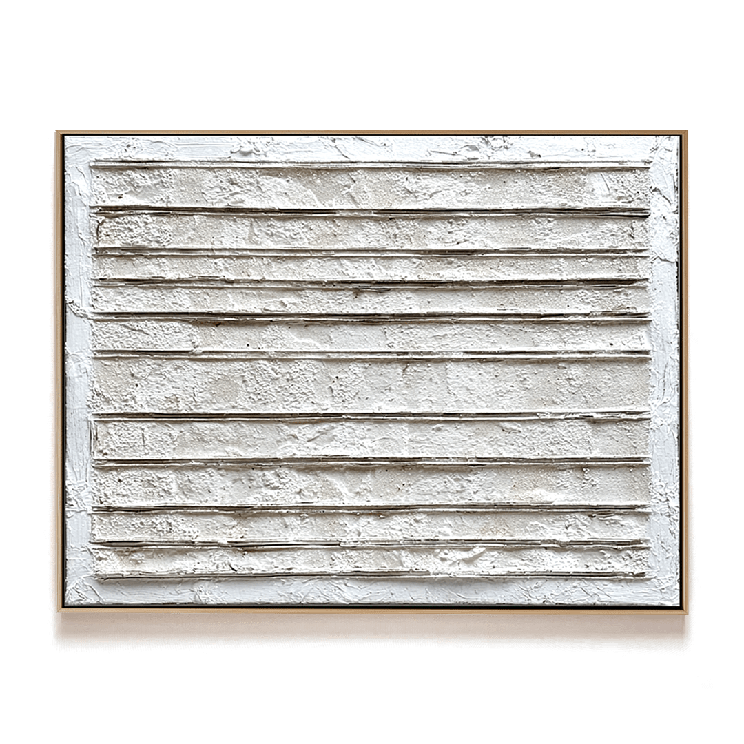 Silent Structure – White Linear Texture Painting #93049 Painting artwepaint 