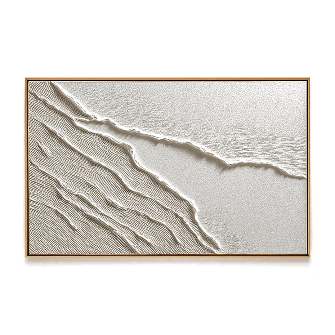 Silent Wave – White Textured Abstract Art #93031 Painting artwepaint 