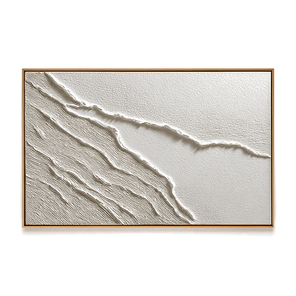 Silent Wave – White Textured Abstract Art #93031 Painting artwepaint 