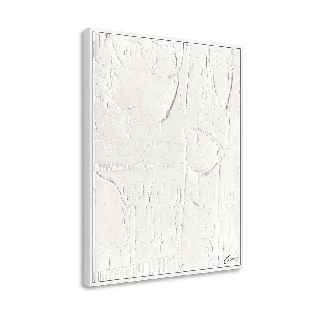 Silent Whispers - White Textured Abstract Painting #M4781 Painting artwepaint 