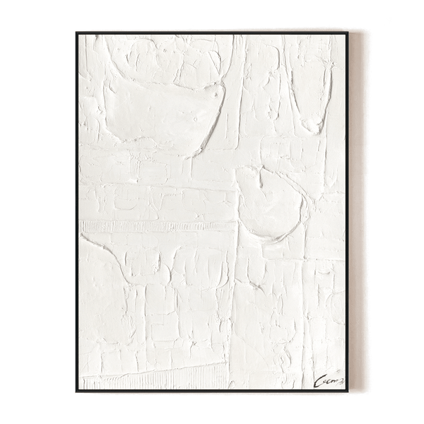 Silent Whispers - White Textured Abstract Painting #M4781 Painting artwepaint 