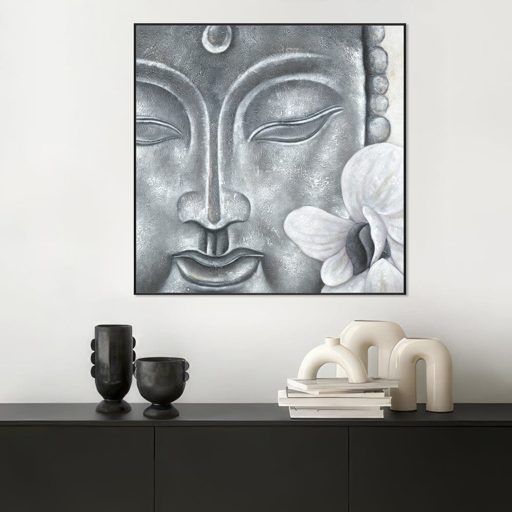 Silver Grace - Eternal Tranquility Buddha #F0399 Painting artwepaint 