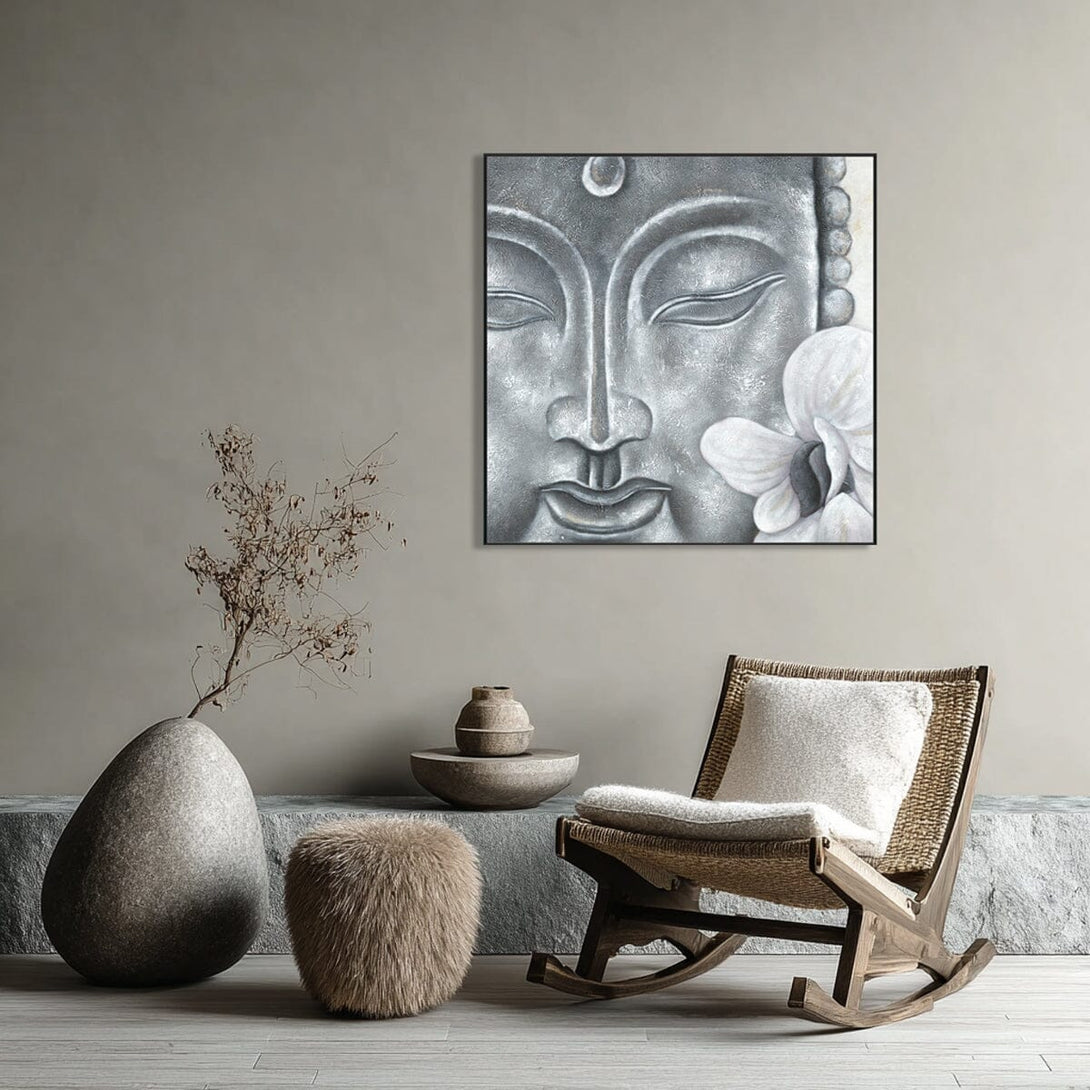 Silver Grace - Eternal Tranquility Buddha #F0399 Painting artwepaint 