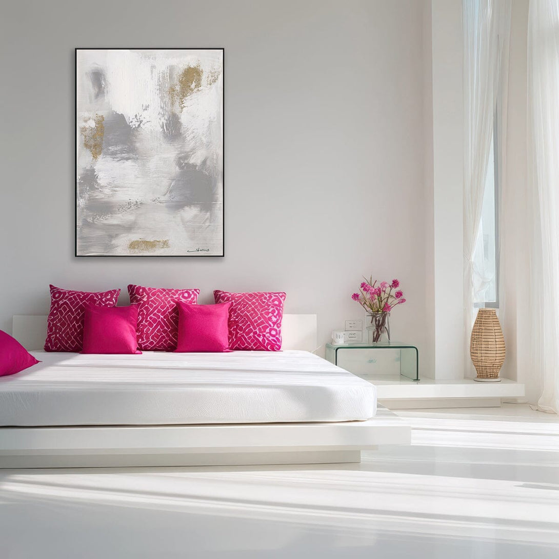 Silver Mist-Ethereal Abstract Painting #M5896 Painting artwepaint 