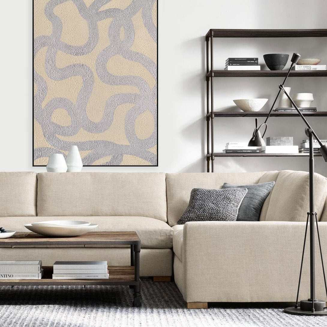 Silver Rhythm - Modern Abstract Texture Painting#L2630 Painting artwepaint 