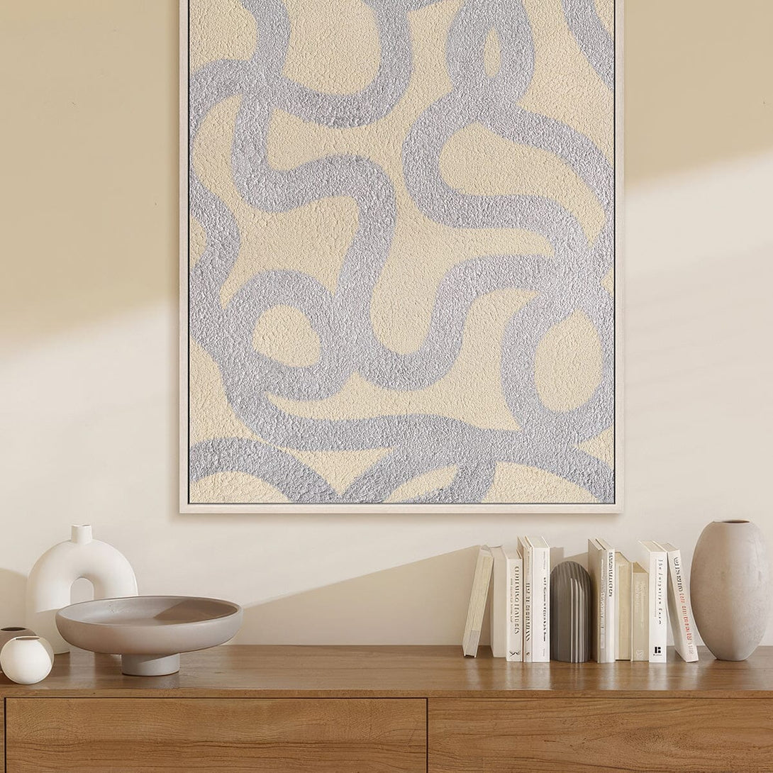 Silver Rhythm - Modern Abstract Texture Painting#L2630 Painting artwepaint 
