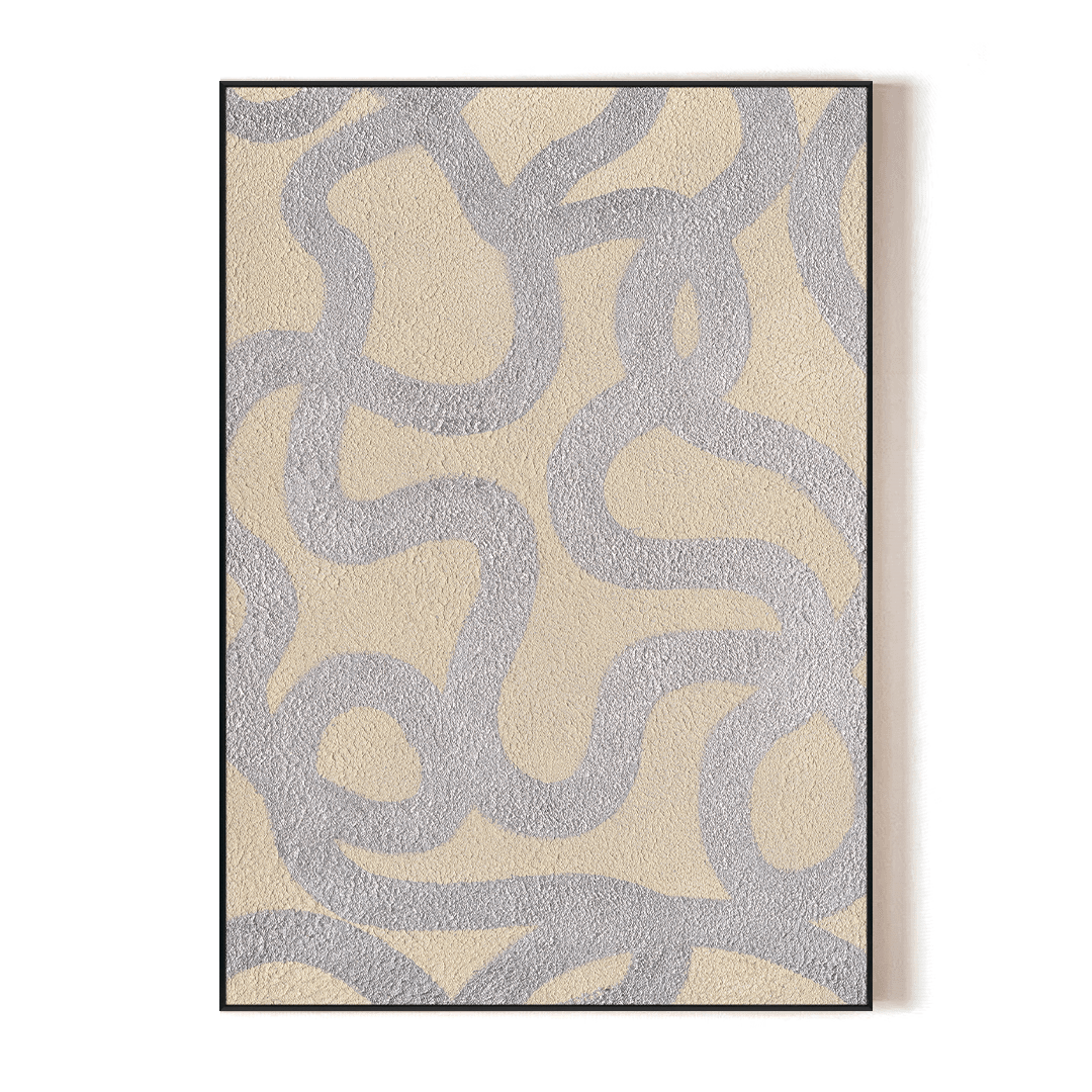 Silver Rhythm - Modern Abstract Texture Painting#L2630 Painting artwepaint 