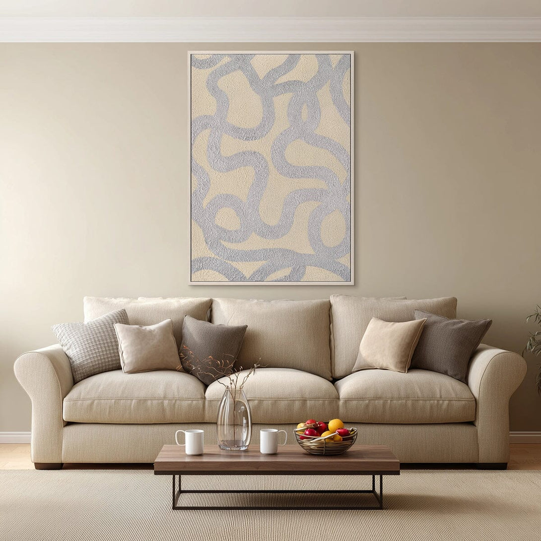 Silver Rhythm - Modern Abstract Texture Painting#L2630 Painting artwepaint 