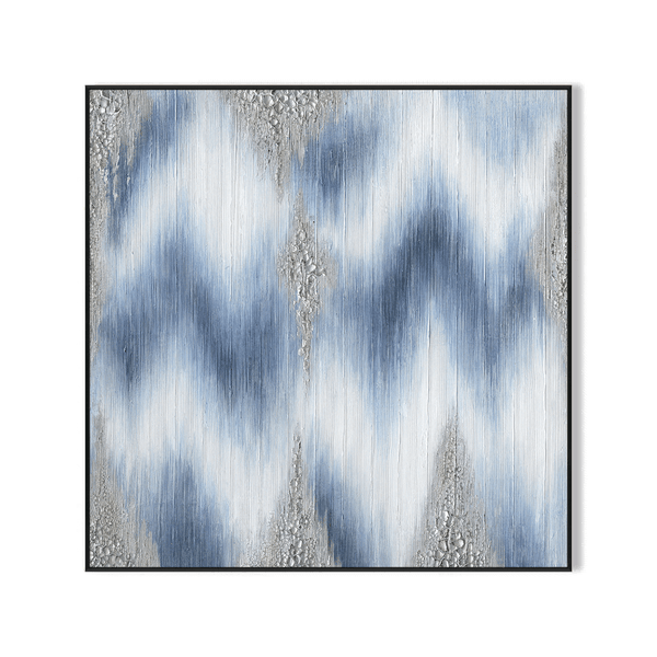 Silver Waves-Blue Textured Abstract #J4167 Painting artwepaint 