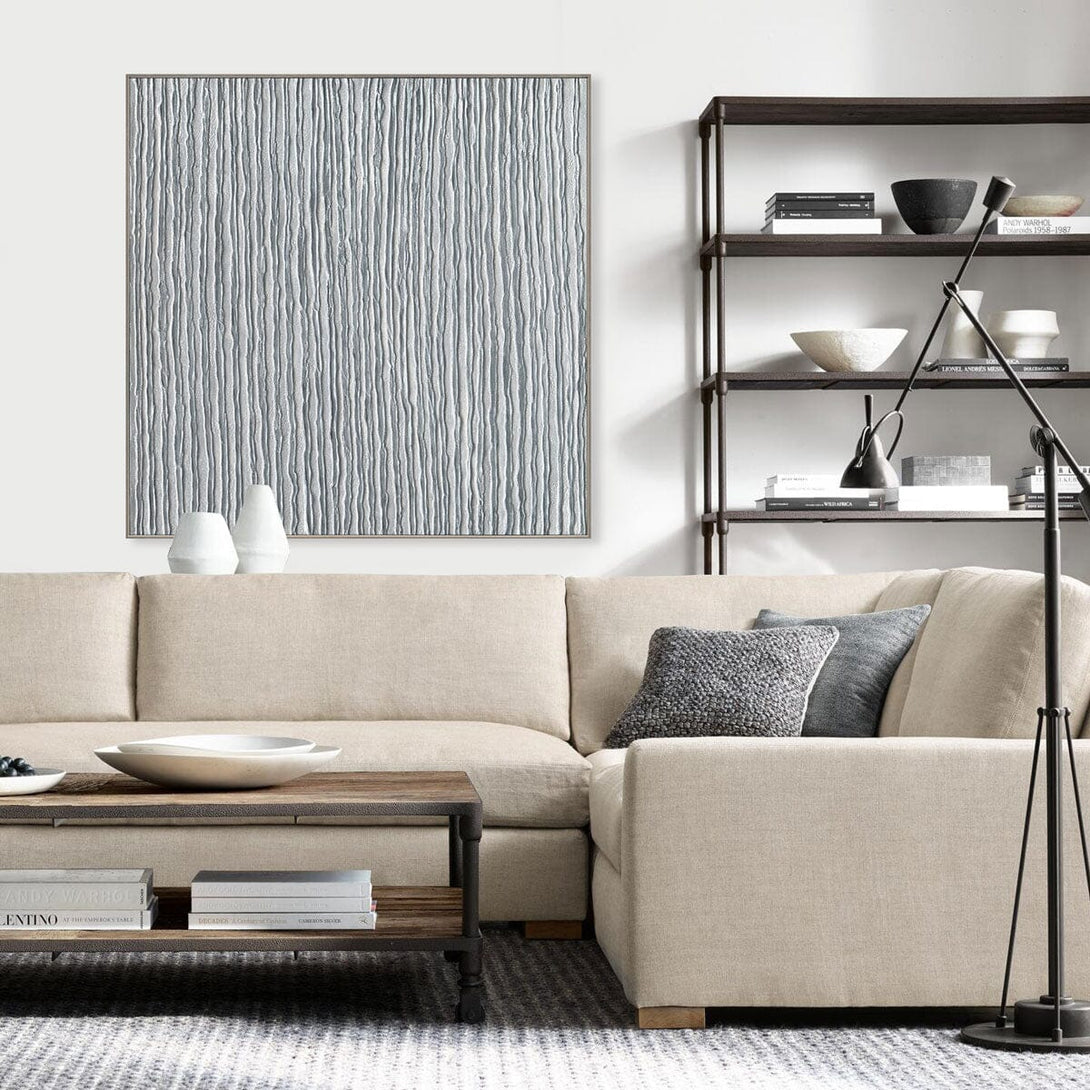 Silver Whisper - Grey Vertical Texture Painting #J4115 Painting artwepaint 