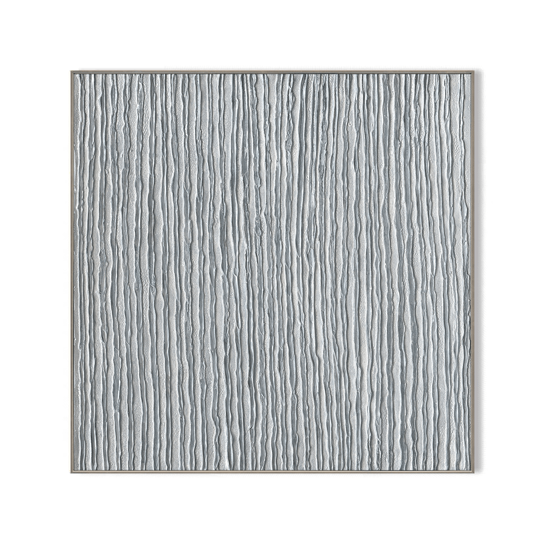 Silver Whisper - Grey Vertical Texture Painting #J4115 Painting artwepaint 