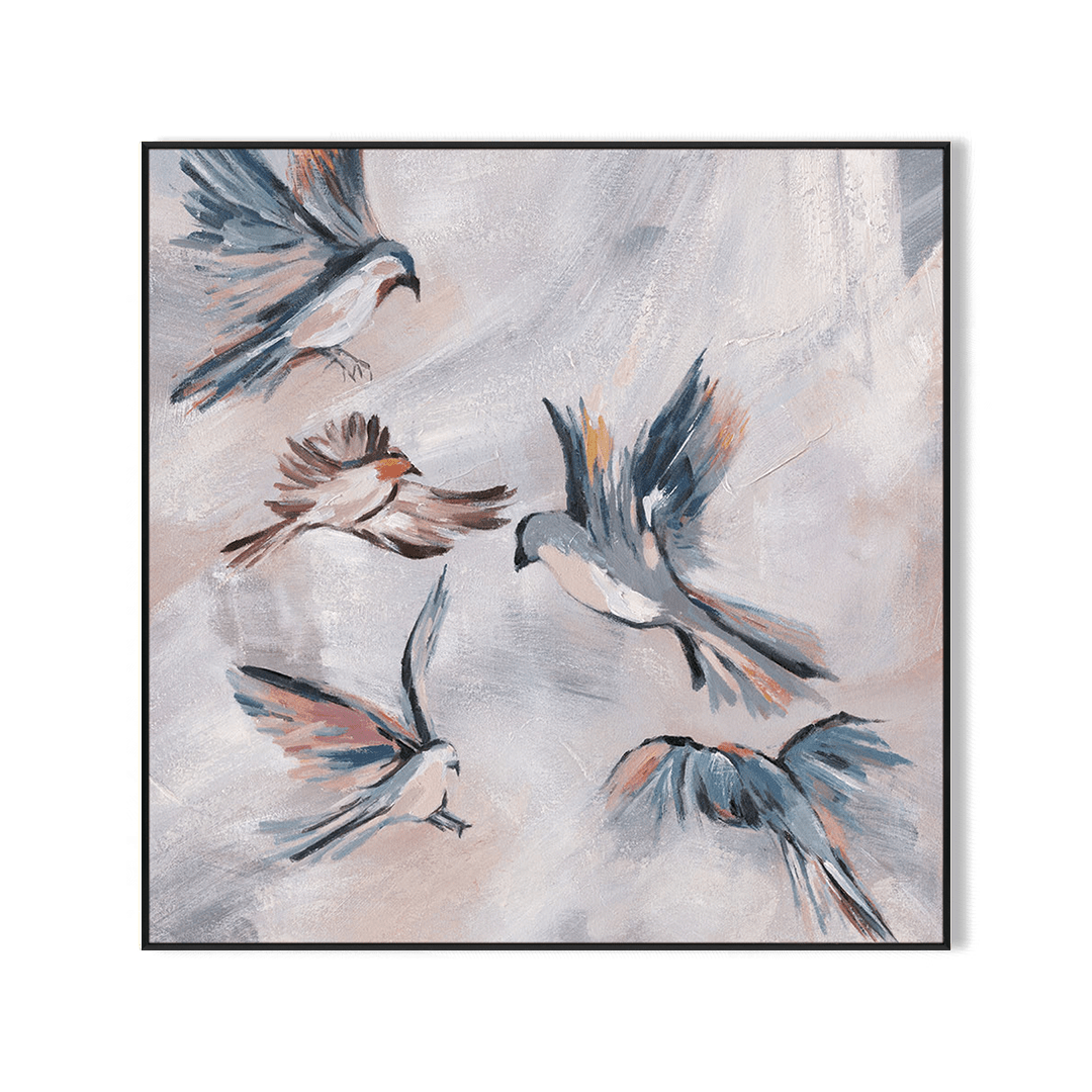 Sky Dance – Birds in Flight Abstract Painting #M4713 Painting artwepaint 