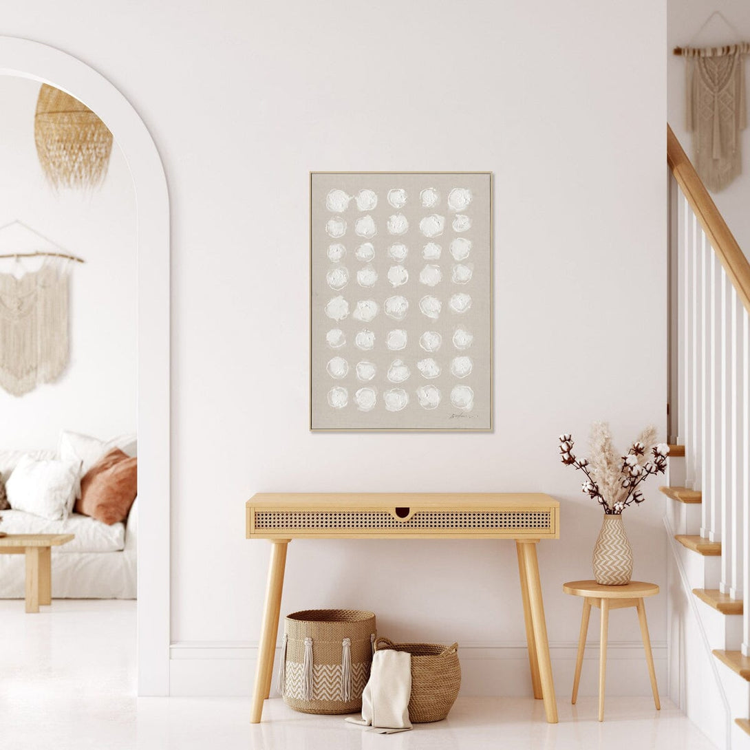 Snow Bloom-White Dot Abstract Painting#M5857 Painting artwepaint 