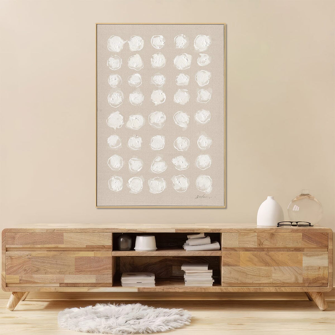 Snow Bloom-White Dot Abstract Painting#M5857 Painting artwepaint 