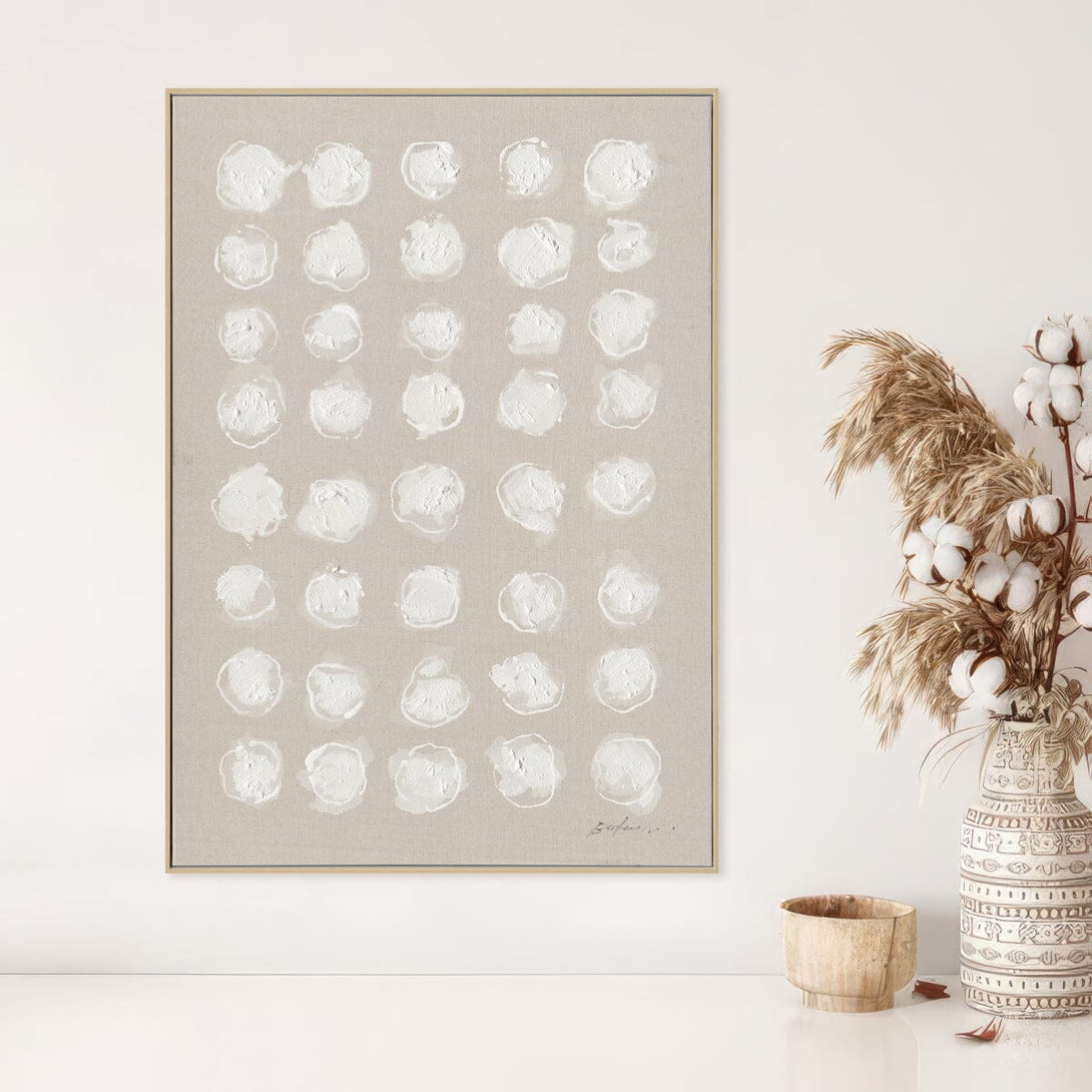 Snow Bloom-White Dot Abstract Painting#M5857 Painting artwepaint 