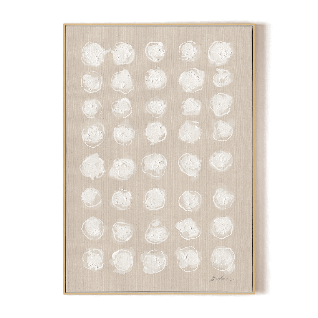 Snow Bloom-White Dot Abstract Painting#M5857 Painting artwepaint 