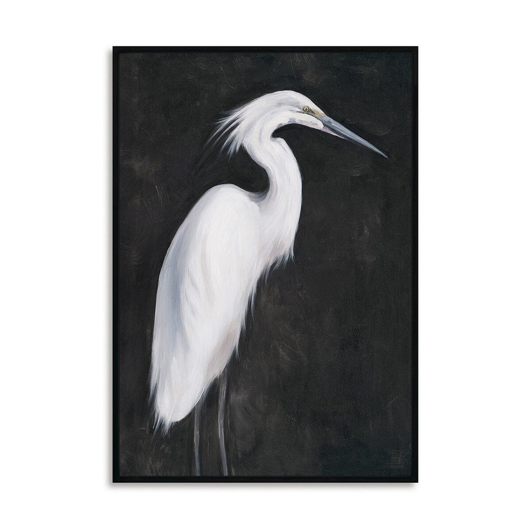 Snowy Grace - White Egret Realism Painting #M4570 Painting artwepaint 