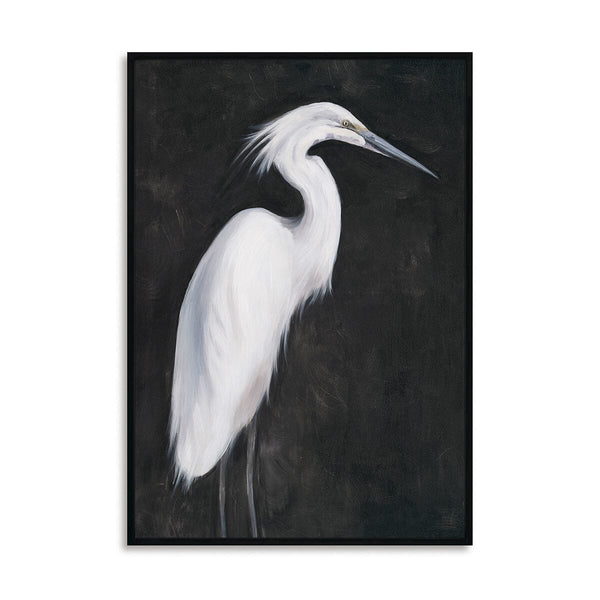 Snowy Grace - White Egret Realism Painting #M4570 Painting artwepaint 