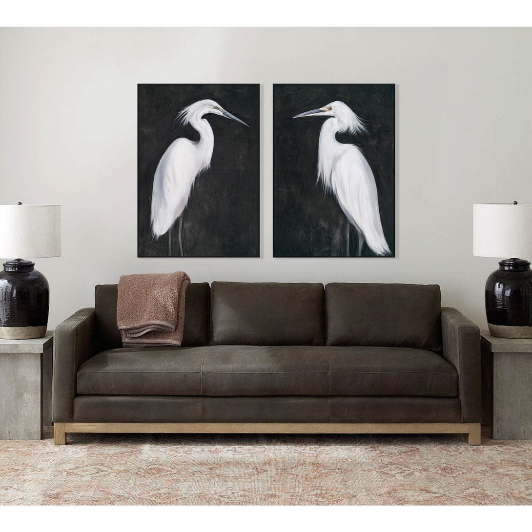 Snowy Grace - White Egret Realism Painting #M4570 Painting artwepaint 