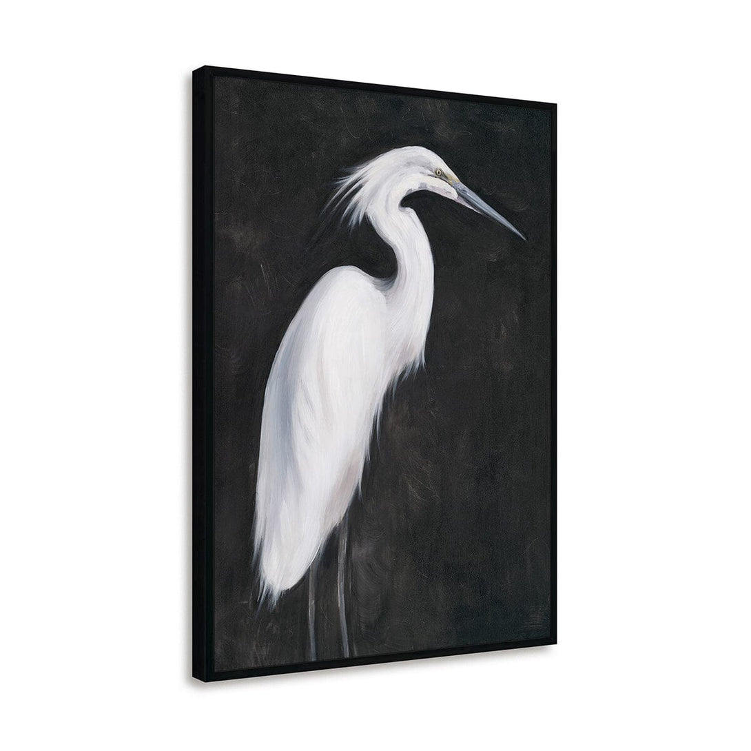 Snowy Grace - White Egret Realism Painting #M4570 Painting artwepaint 