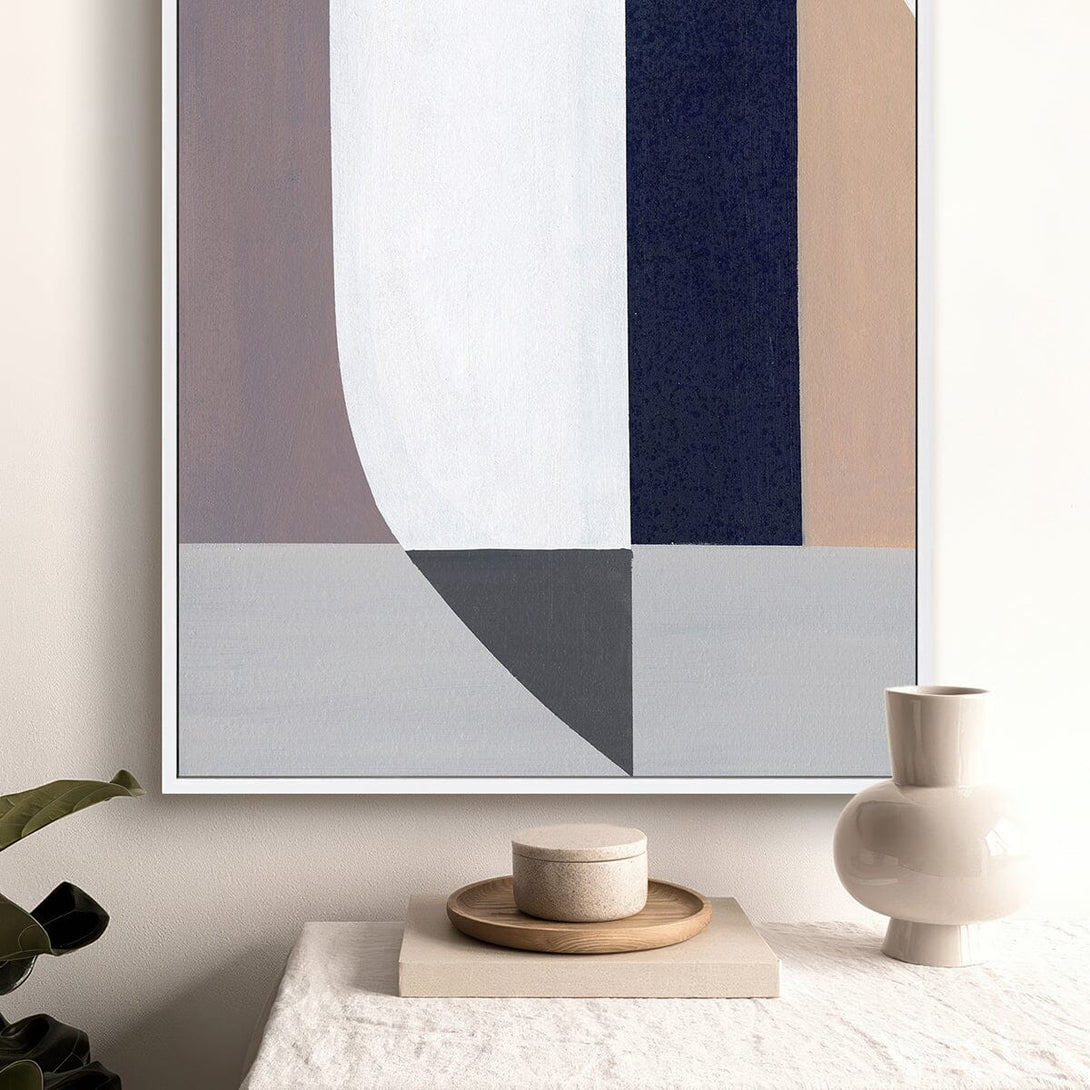 Soft Geometry - Warm Geometric Abstract Painting#L5585 Painting artwepaint 