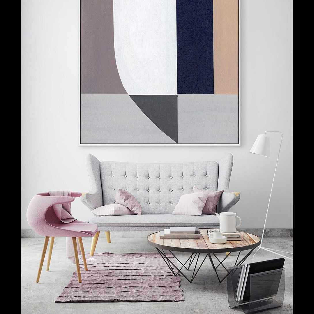 Soft Geometry - Warm Geometric Abstract Painting#L5585 Painting artwepaint 