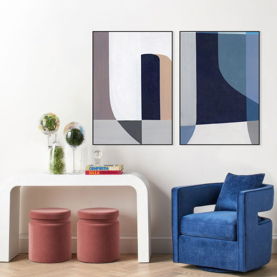Soft Geometry - Warm Geometric Abstract Painting#L5585 Painting artwepaint 