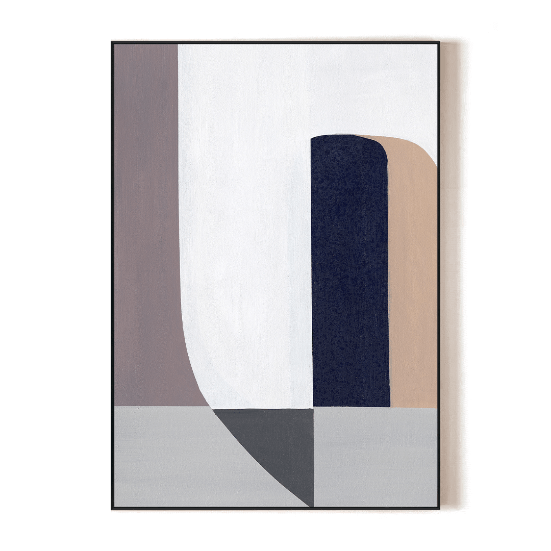 Soft Geometry - Warm Geometric Abstract Painting#L5585 Painting artwepaint 