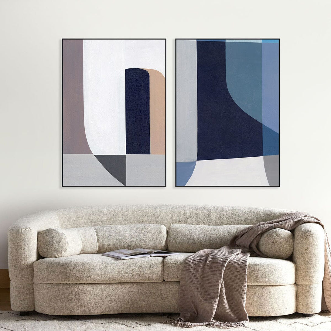 Soft Geometry - Warm Geometric Abstract Painting#L5585 Painting artwepaint 