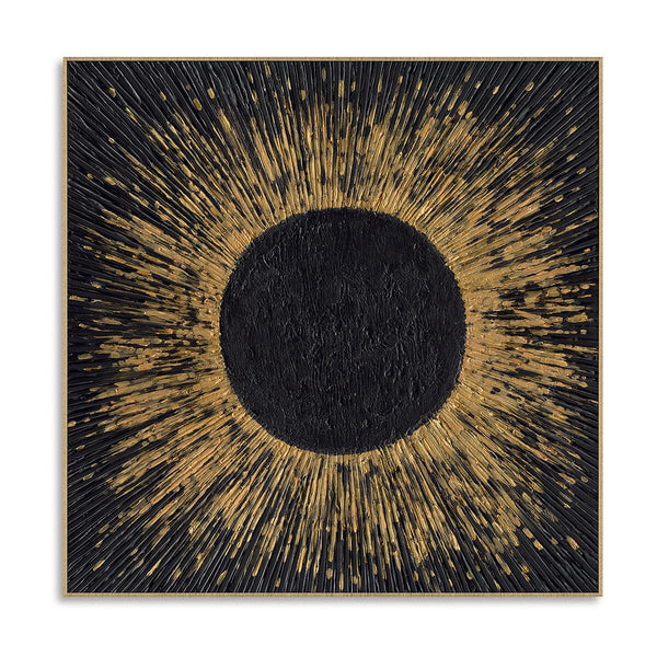 Solar Radiance-Black & Gold Abstract Painting #P6162 Painting artwepaint 