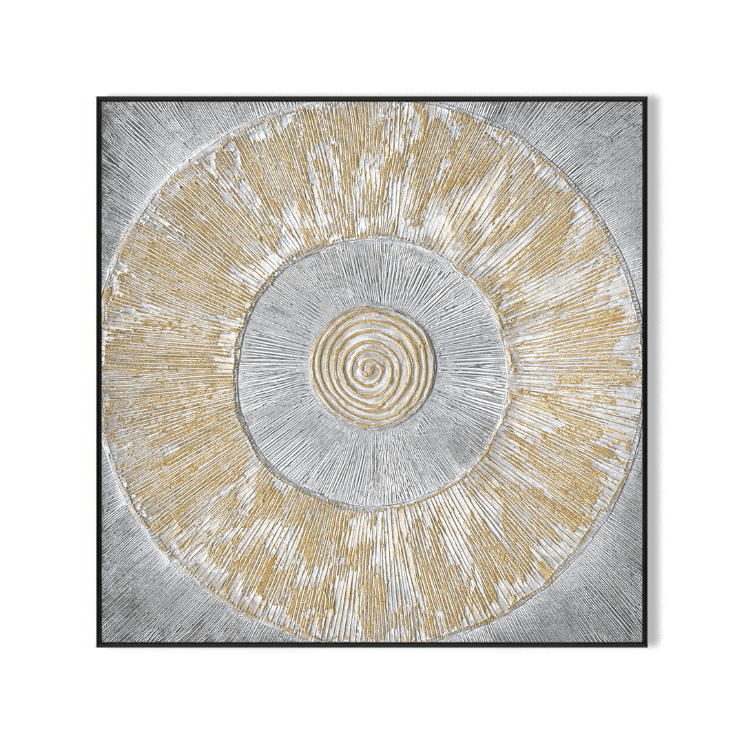 Solar Radiance-Gold & Silver Abstract #J4161 Painting artwepaint 