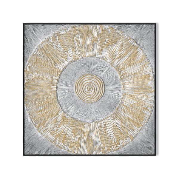 Solar Radiance-Gold & Silver Abstract #J4161 Painting artwepaint 