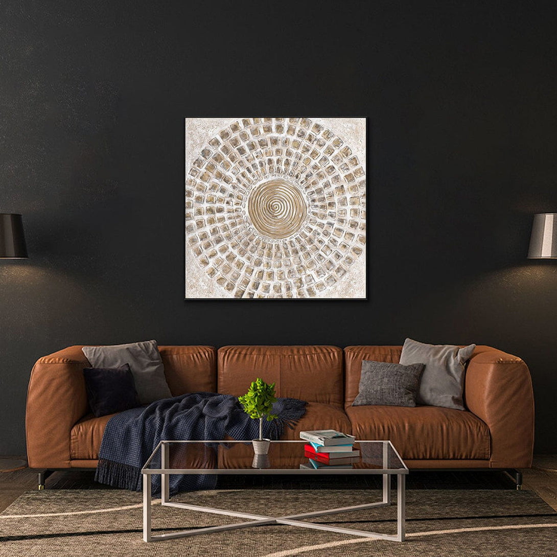 Spiral Glow-Golden Textured Abstract #J4118 Painting artwepaint 