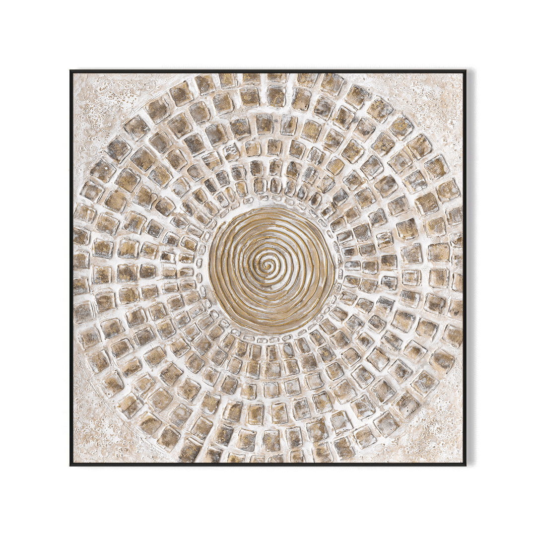 Spiral Glow-Golden Textured Abstract #J4118 Painting artwepaint 