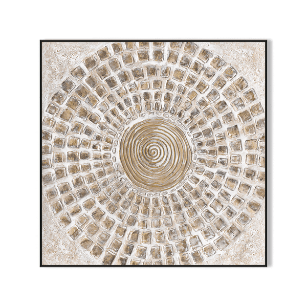 Spiral Glow-Golden Textured Abstract #J4118 Painting artwepaint 