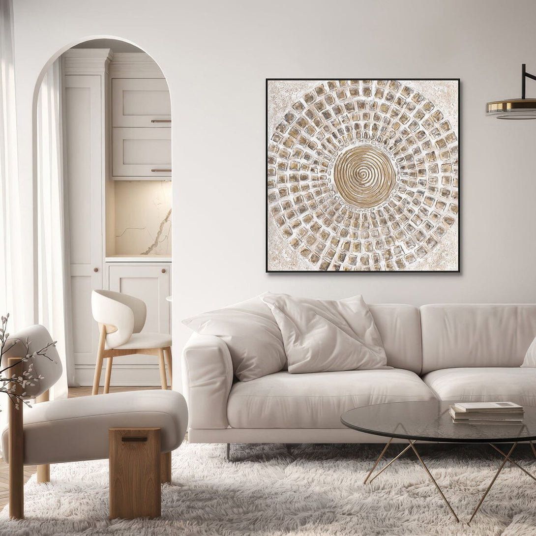 Spiral Glow-Golden Textured Abstract #J4118 Painting artwepaint 