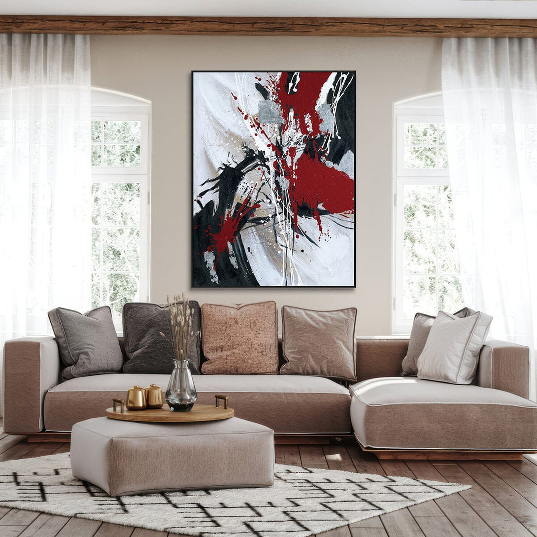 Splattered Passion - Abstract Canvas #H7818 Painting artwepaint 