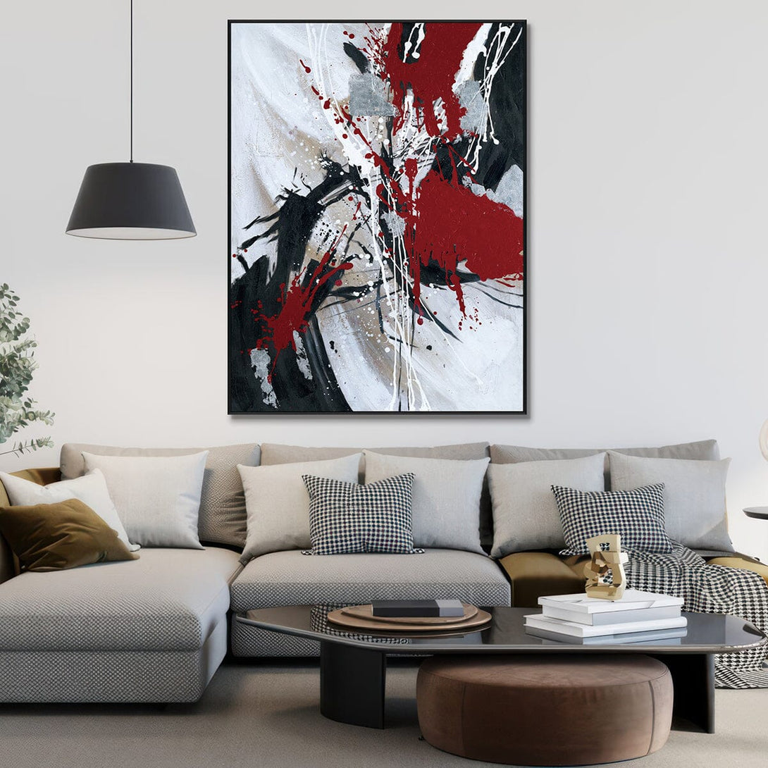 Splattered Passion - Abstract Canvas #H7818 Painting artwepaint 