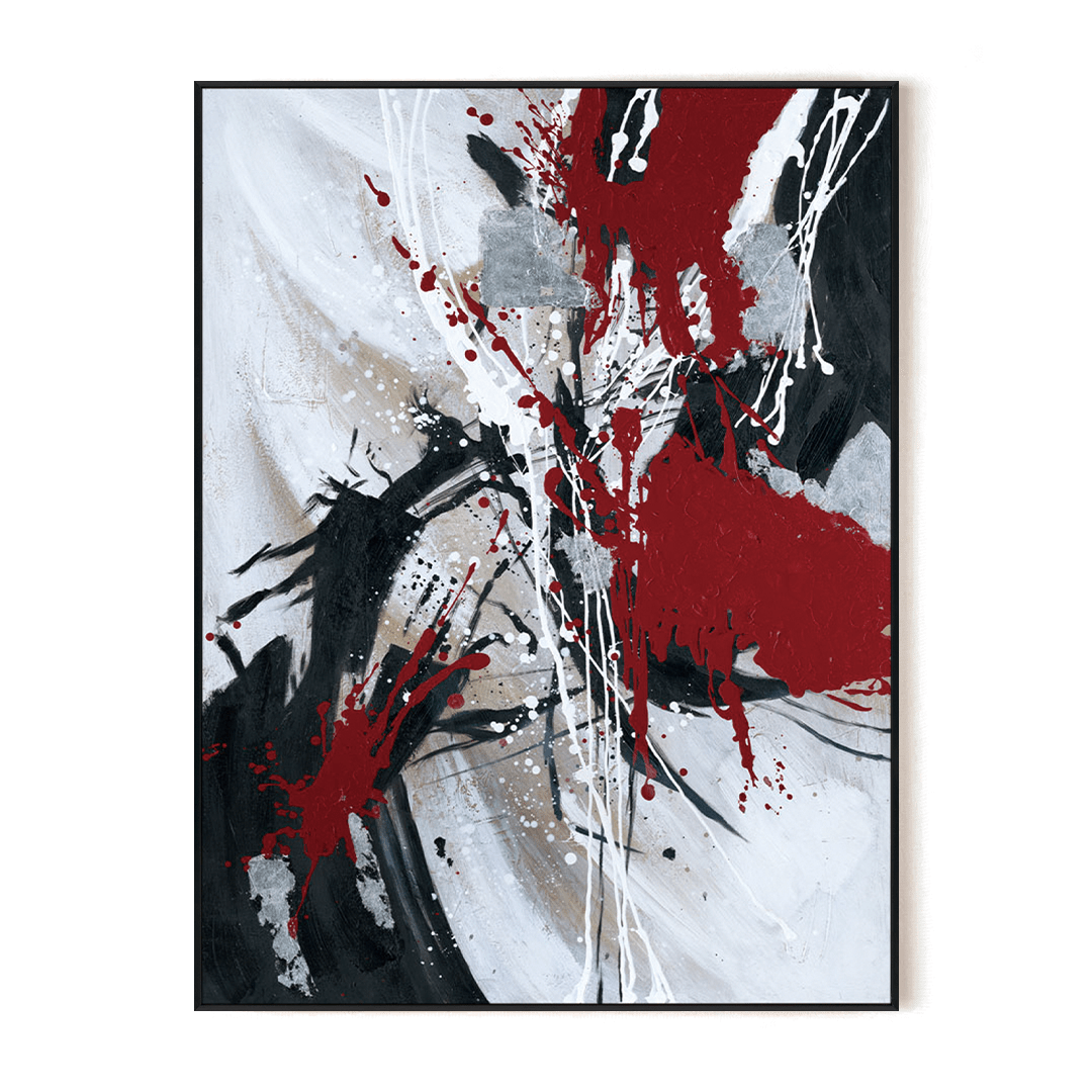 Splattered Passion - Abstract Canvas #H7818 Painting artwepaint 