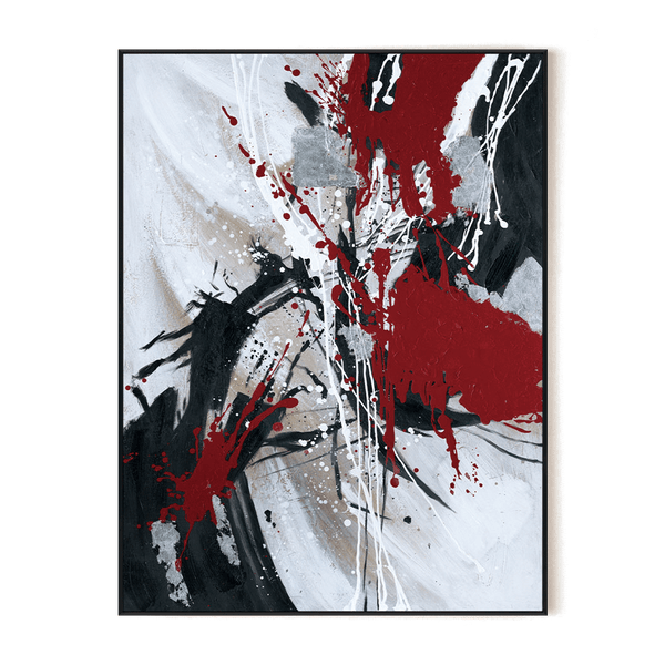 Splattered Passion - Abstract Canvas #H7818 Painting artwepaint 