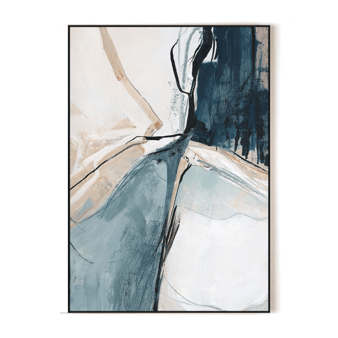 Split Motion – Blue Black Abstract Painting #L5511=CDK6193 Painting artwepaint 