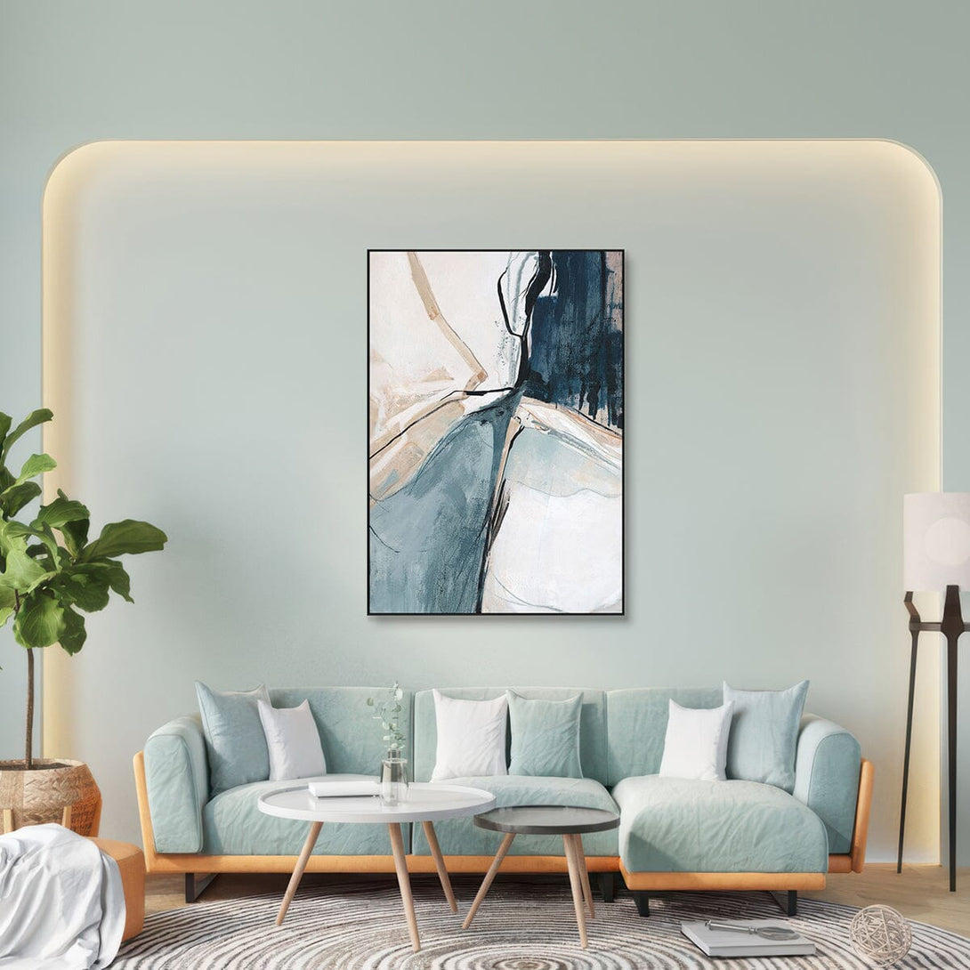 Split Motion – Blue Black Abstract Painting #L5511=CDK6193 Painting artwepaint 